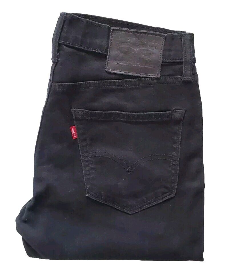 LEVIS 511 JEANS Mens W 31 L 30 Classic Fit Vintage Black Denim Red Tab Save The Robot