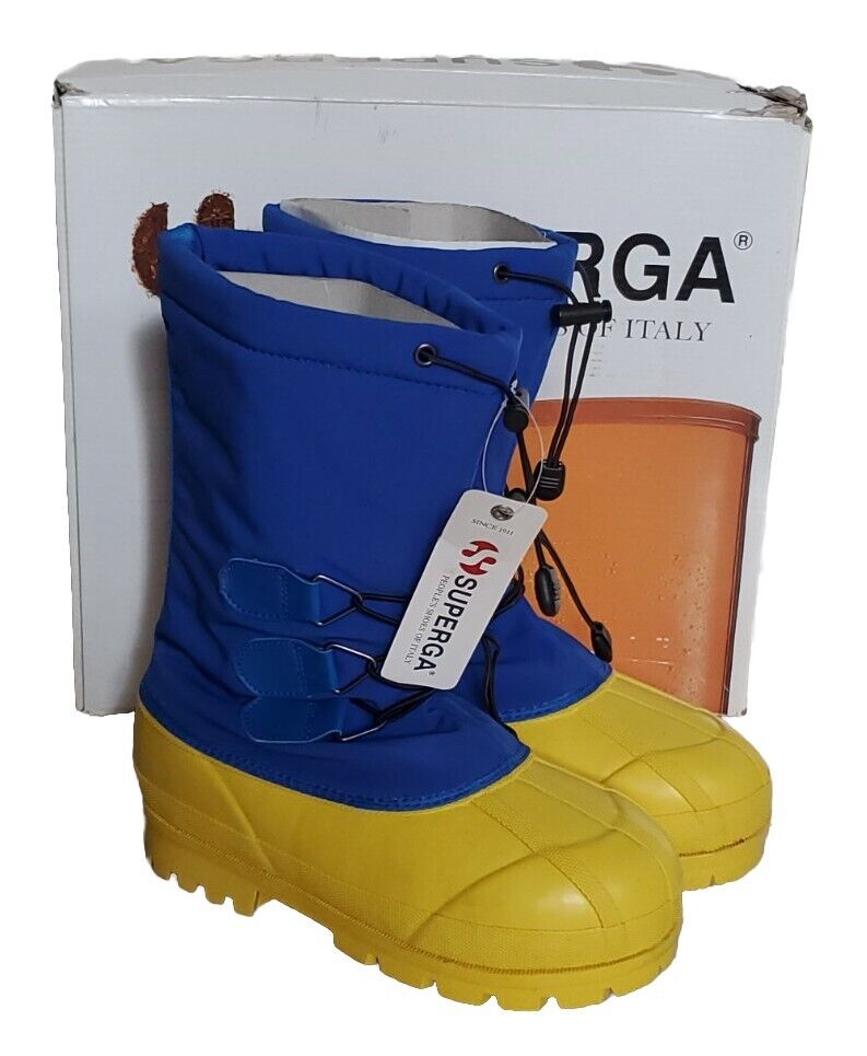 SUPERGA ALPINA BOOTS Royal Yellow Womens Uk 5 Eu 38 Waterproof Rrp 16