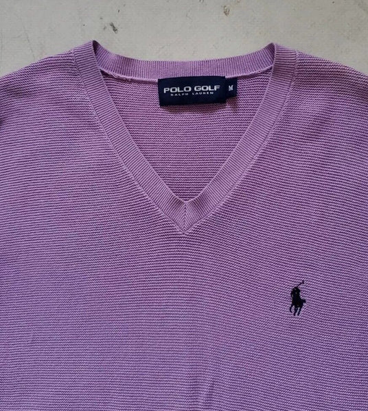 RALPH LAUREN Golf Jumper Vest Tank Top Mens M Lilac Purple Cotton