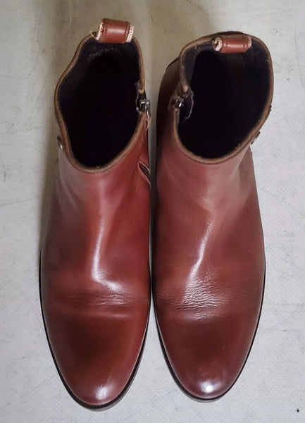 TOMMY HILFIGER Chelsea Dealer Boots Tan Leather Mens Uk 10 Eu 44