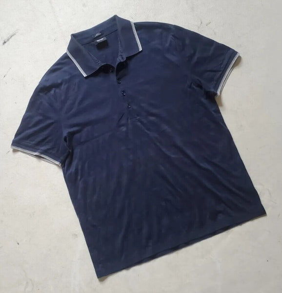 HUGO BOSS Polo Shirt Mens XL Slim Fit Navy Blue