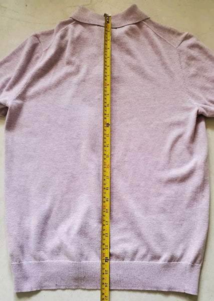 Nicole Farhi Knitted Polo Jersey Mens M Lilac