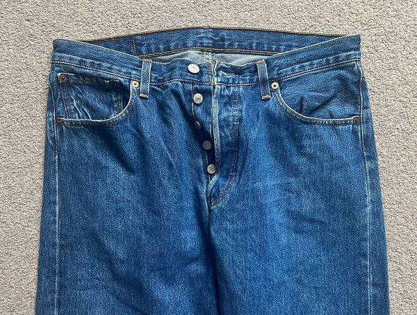 LEVIS 501 Jeans Mens W 33 L 34 vintage blue denim red tab regular fit A155