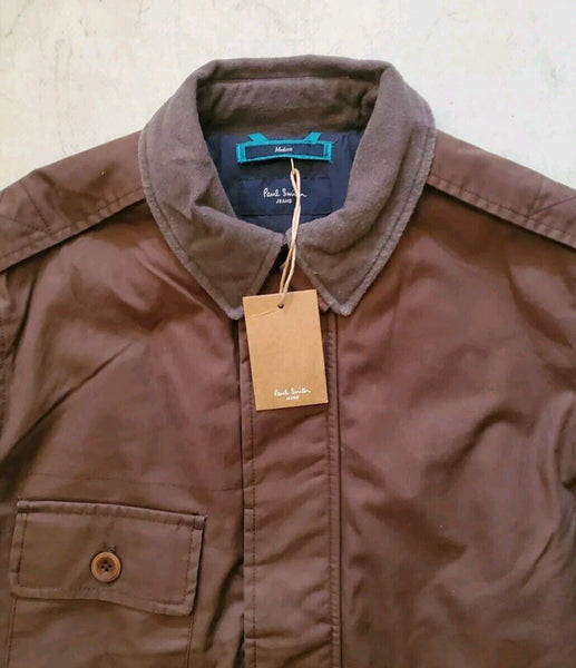 PAUL SMITH Jacket Field Coat Mens M Reg Fit Padded Mocha Brown Rrp £475