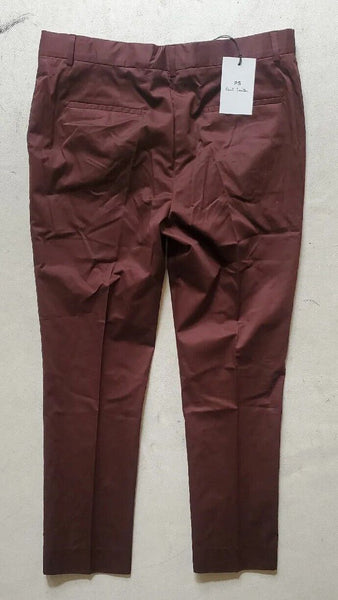 PAUL SMITH Chinos Trousers Mens W32 L27 Slim Fit Chestnut Brown