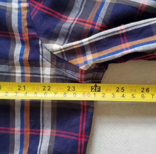 LAMBRETTA Shirt Mens XL Red Blue Broad Check