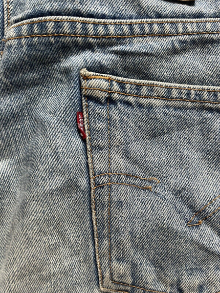 LEVIS 505 JEANS Mens W 31 L 34 vintage blue denim red tab regular fit A144