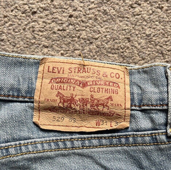 LEVIS 529 JEANS Mens W 31 L 34 vintage blue denim red tab regular fit A110