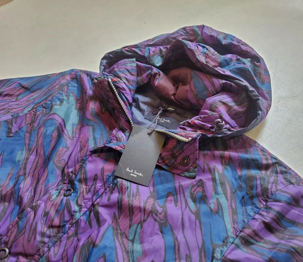 PAUL SMITH Puffer Jacket Coat Smock Mens M Cosmic Swirl Goose Down Rrp £795