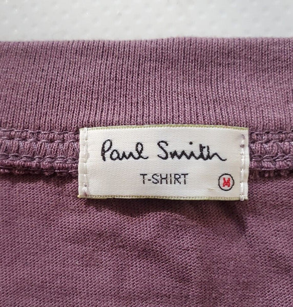 PAUL SMITH Tshirt T Shirt Mens M Slim Fit Plum Aztec Hieroglyphs