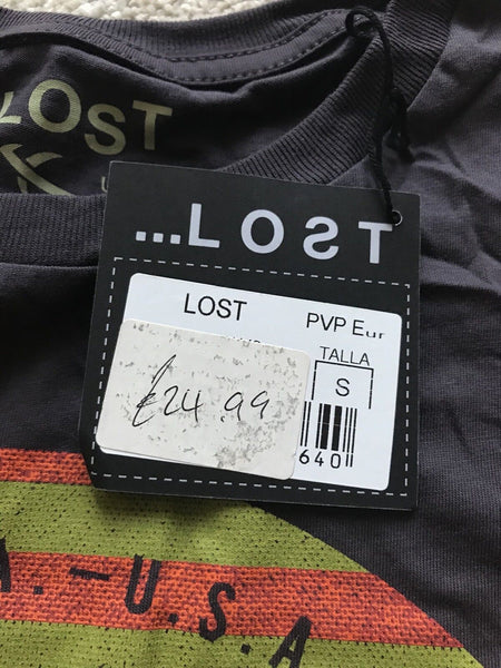 LOST T Shirt Tshirt Mens S Regular Fit Dark Grey Cotton Keeping It Unreal