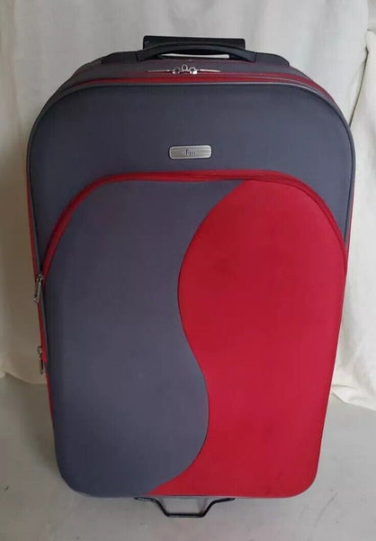 FIORE Suitcase Size L Hybrid 2 Wheels Lock Expandable Lightweight Red Grey