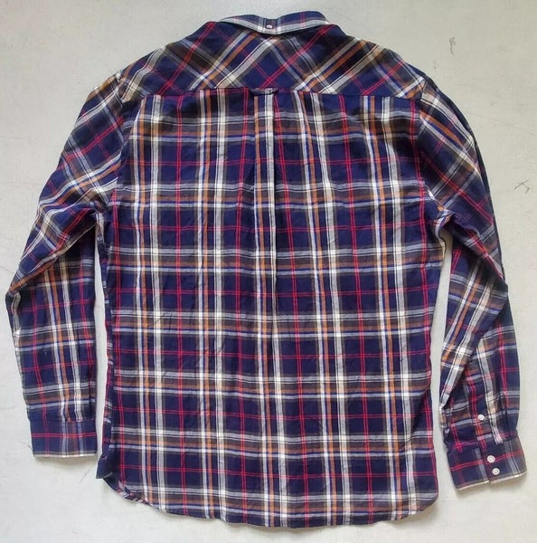 LAMBRETTA Shirt Mens XL Red Blue Broad Check