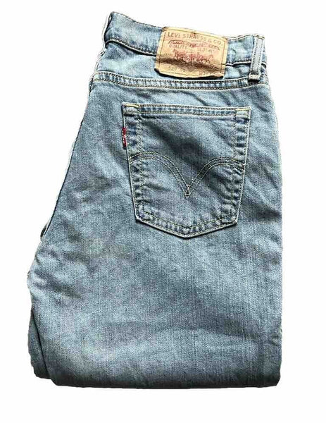 LEVIS 529 JEANS Mens W 31 L 34 vintage blue denim red tab regular fit A110