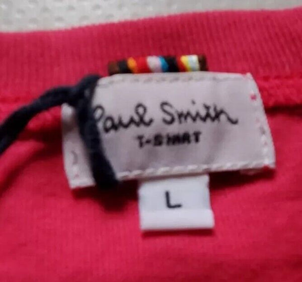 PAUL SMITH Tshirt T Shirt Mens M Muskox Intrusion Slim Fit Pink Cotton