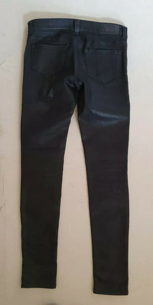 DIESEL Waxed Jegonfire Jeans Jeggings Super Slim Low Stretch Black W 29 Rrp £230