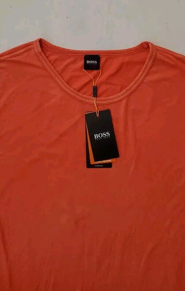 HUGO BOSS T Shirt Tshirt Mens XXL Casual Fit Burnt Orange Cotton