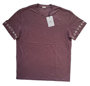 PAUL SMITH Tshirt T Shirt Mens M Slim Fit Plum Aztec Hieroglyphs