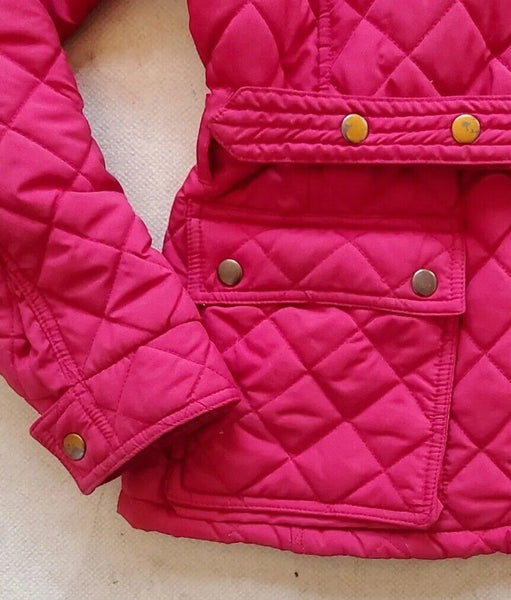 Harry Hall Waddington Jacket Coat Womens M Red Belted Diamond Quilted