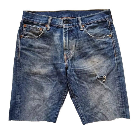 LEVIS 501 Shorts Cut-Offs W 32 Blue Denim Vintage No 1