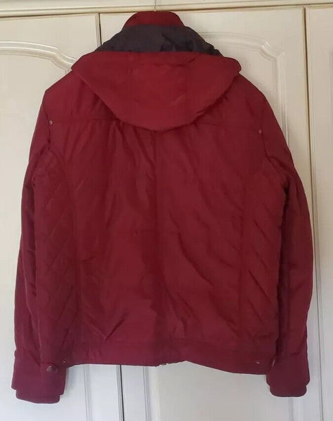 FYNCH HATTON Jacket Coat Puffer Mens XXL Down Filled Metallic Ruby Rrp £290