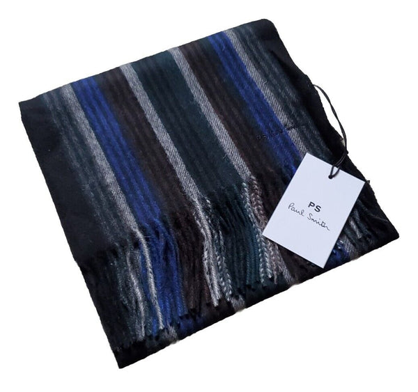 For Centralgirl Only!! PAUL SMITH SCARF Mens Signature Stripes Lambswool