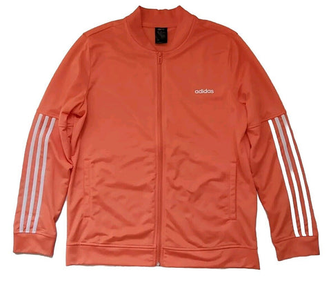 Adidas Firebird Tracksuit Top Jacket Mens L Orange White Stripes Rare