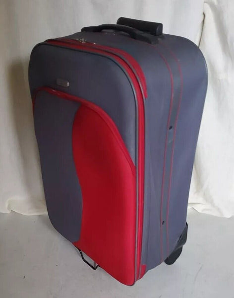 FIORE Suitcase Size L Hybrid 2 Wheels Lock Expandable Lightweight Red Grey