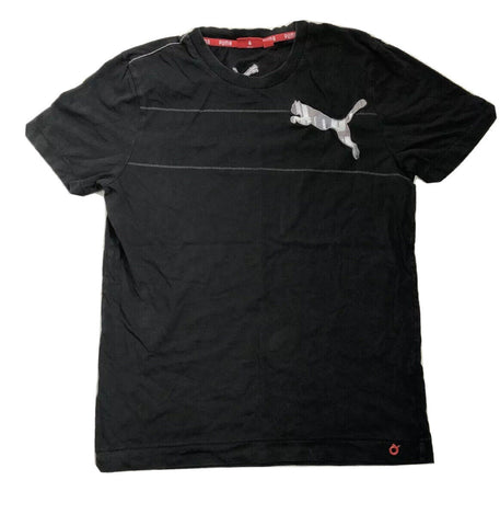 PUMA T Shirt Tshirt Mens S Black Printed Logo