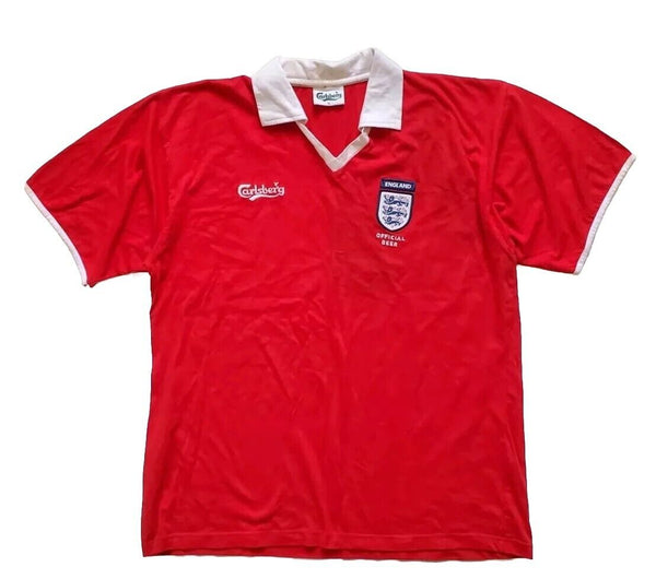 ENGLAND FA Staff Carlsberg Tshirt Polo Mens XL Rare Wembley Steward 2002