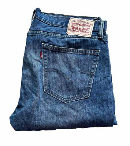 LEVIS 505 JEANS Mens W 36L 34  vintage blue denim red tab regular fit A127