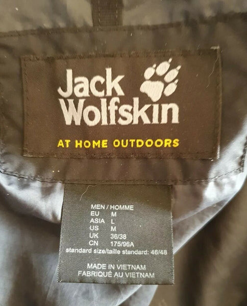 JACK WOLFSKIN Jacket Mens M Puffer Stormlock Black Grey