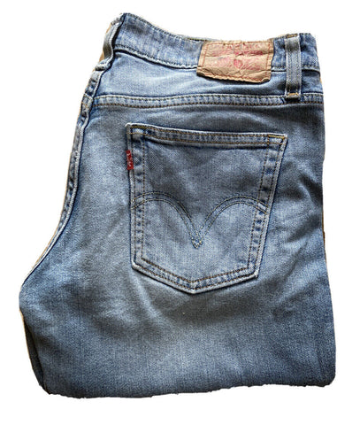 LEVIS 518 Jeans Womens W 30 L 30 Bootcut Fit Blue Denim Red Tab - 196