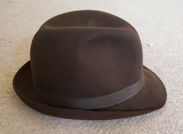 CHRISTY'S HAT Epsom Trilby Mens Small 6 3/4 Sable Brown Fine Felt