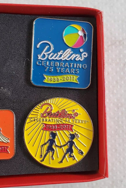 Butlins Pin Badge Full Set 75 Years 1936 Original 2011 Holiday Camp Enamel Boxed