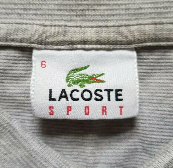 LACOSTE Polo Shirt Mens L Smoke Grey Cotton Devanlay