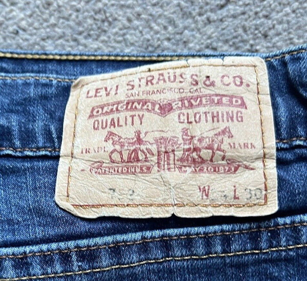 LEVIS 752  JEANS Mens W 34 L 30  vintage blue denim red tab regular fit A118