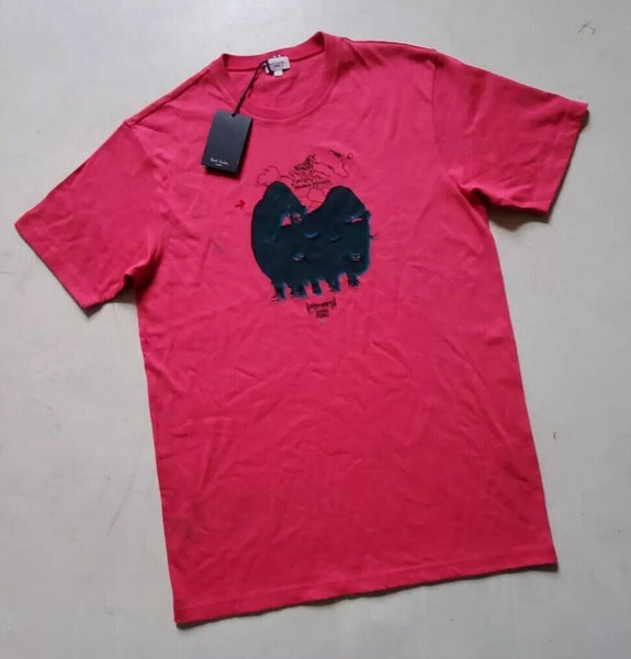 PAUL SMITH Tshirt T Shirt Mens M Muskox Intrusion Slim Fit Pink Cotton