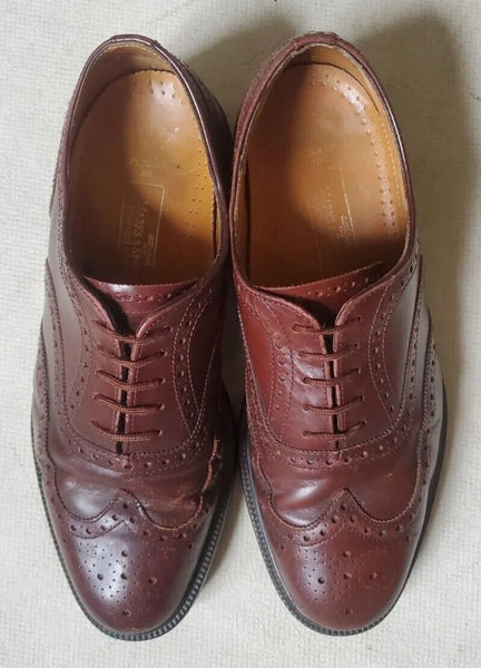 Vintage ST MICHAEL BROGUES SHOES Mens UK 8 EU 42 Marks Spencer Brown Leather UK