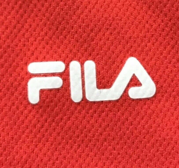 FILA Polo Shirt Mens L Golf Performa Flame Red Regular Fit