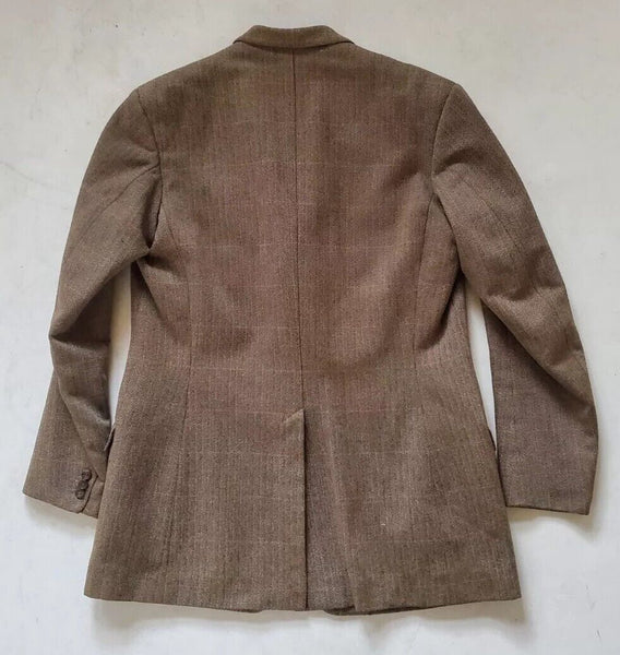 Vintage Tweed Shooting Jacket Mens 44 Herringbone Weave Henderson Uk 1950's