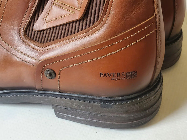 PAVERS Chelsea Dealer Boots Men Uk 12 Eu 46 Cognac Tan Leather Amortech Soles