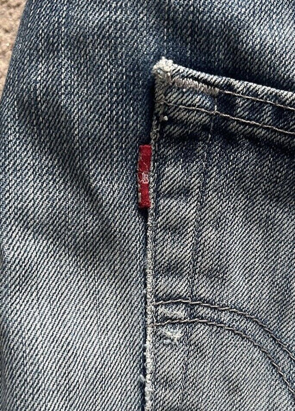 LEVIS 506 JEANS Mens W 34 L 32 vintage blue denim red tab regular fit A95