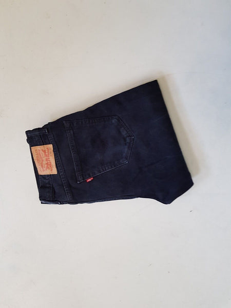 LEVIS 751 JEANS Mens W 33 L 32 Classic Fit Vintage Black Denim Red Tab