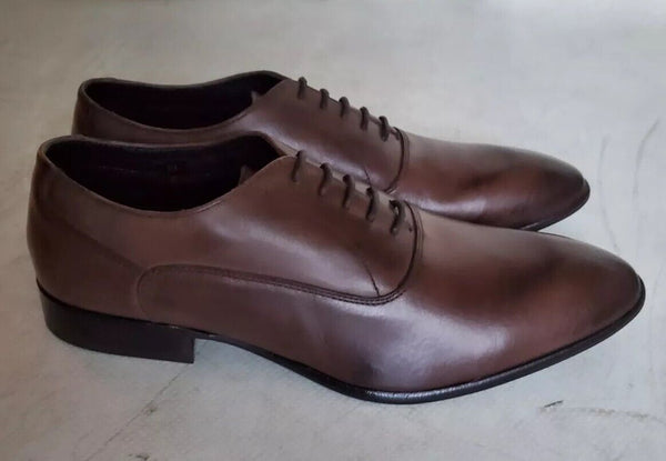 BASE LONDON Shoes Mens Uk 10 Eu 44 Holmes Oxford Brown Leather Dip Dyed