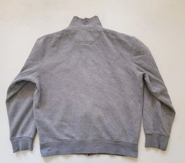 Vintage RUSSELL ATHLETIC Zip Top Sweatshirt Mens S Regular Fit Marl Grey Jersey