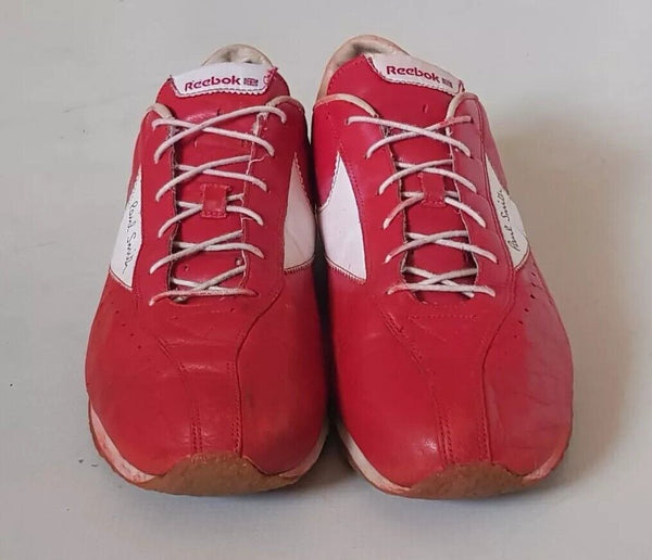 Vintage Paul Smith Reebok Trainers 90's Red White Leather Mens Uk 9 Eu 43 - Rare