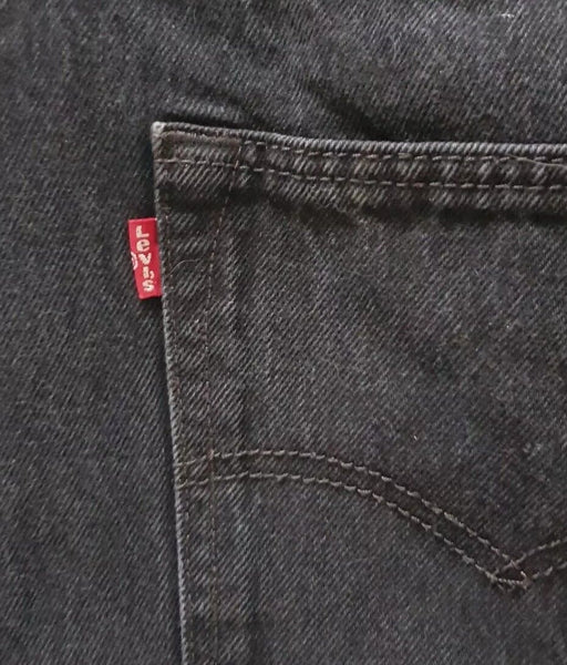 LEVIS 501 Jeans Mens W 36 L 30 Classic Fit Vintage Black Denim Red Tab