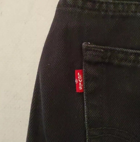 LEVIS 751 JEANS Mens W 38 L 32 Classic Fit Vintage Black Denim Red Tab