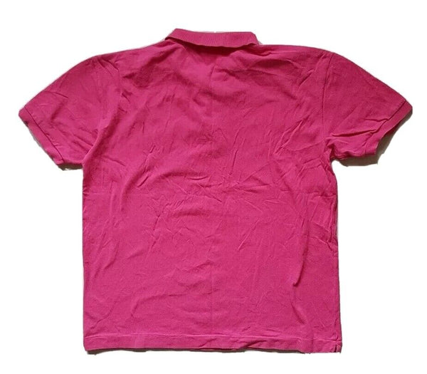 LACOSTE Polo Shirt Mens 5 L Regular Fit Hot Pink Cotton Iconic Croc Devanlay